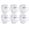 Premium Lead Free Glass Tea Cup Set of 6 Pcs 600 ml