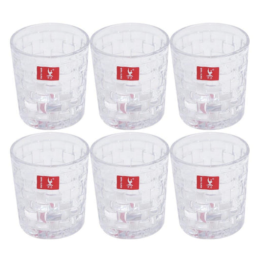 Premium Lead Free Glass Tumblers Set of 6 Pcs 275 ml