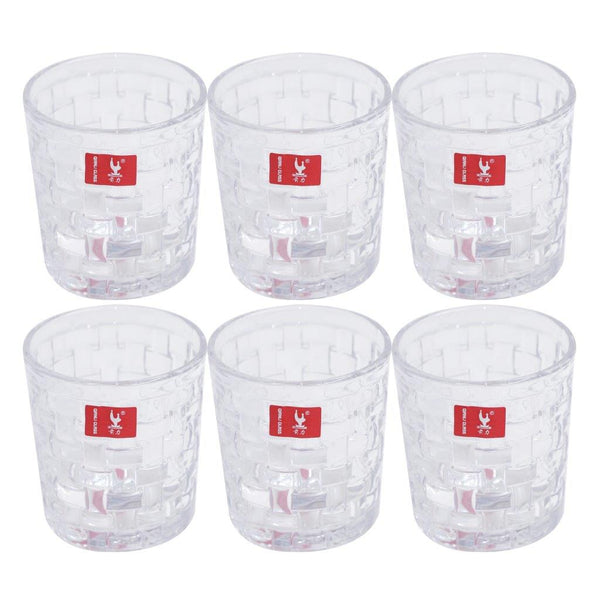 Premium Lead Free Glass Tumblers Set of 6 Pcs 275 ml