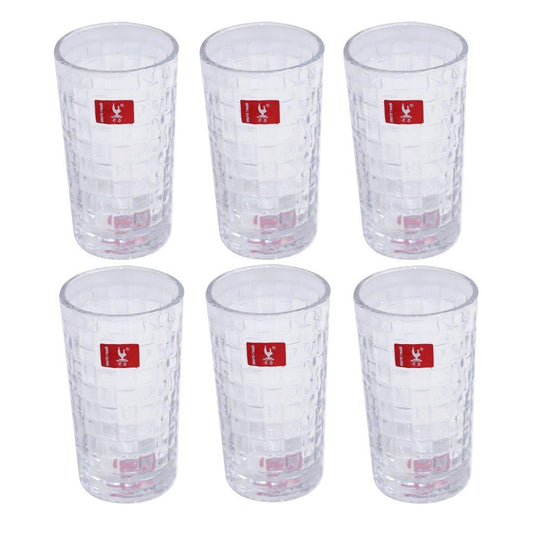 Premium Lead Free Glass Tumblers Set of 6 Pcs 285 ml