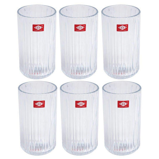 Premium Lead Free Glass Tumblers Set of 6 Pcs 340 ml