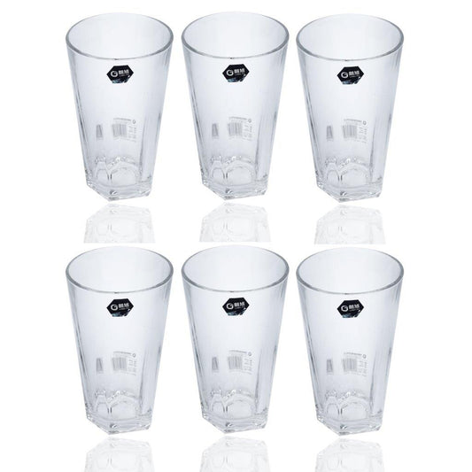 Premium Lead Free Glass Tumblers Set of 6 Pcs 355 ml