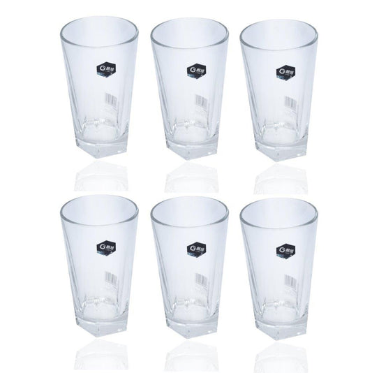 Premium Lead Free Glass Tumblers Set of 6 Pcs 280 ml