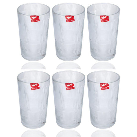 Premium Lead Free Glass Tumblers Set of 6 Pcs 315 ml