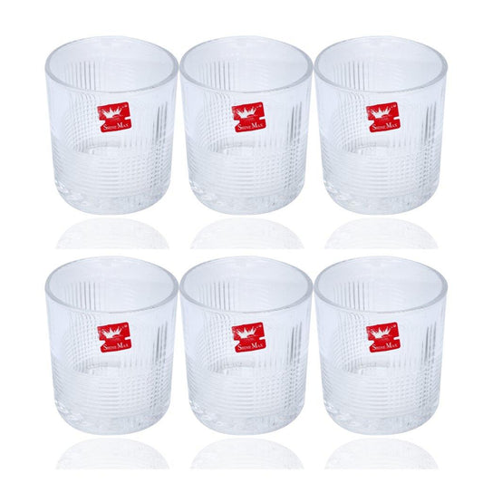 Premium Lead Free Glass Tumblers Set of 6 Pcs 250 ml