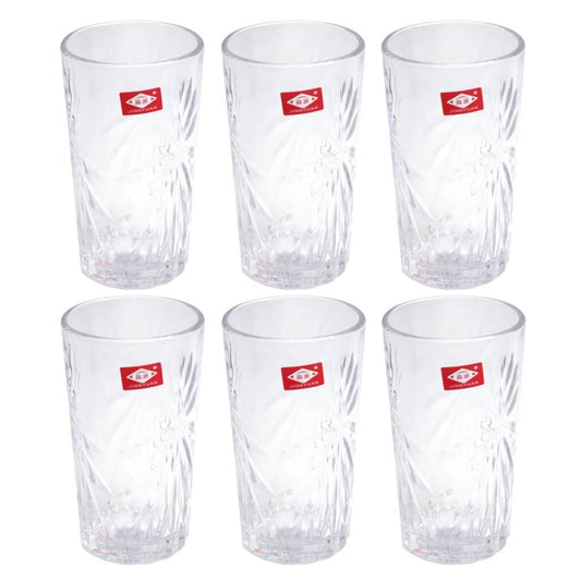 Premium Lead Free Glass Tumblers Set of 6 Pcs 340 ml