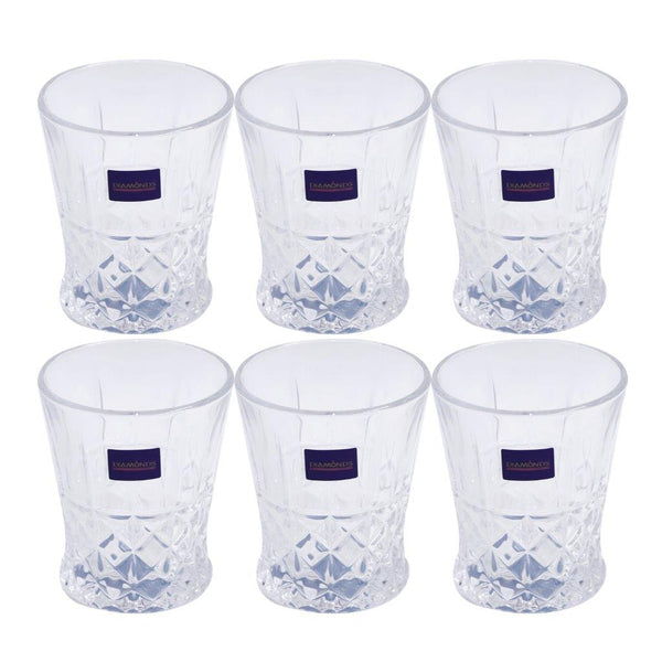 Premium Lead Free Glass Tumblers Set of 6 Pcs 270 ml