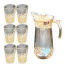 Premium Glass Beverage Jug Water Jug and Cup Set of 4 Pcs