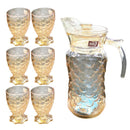 Premium Glass Beverage Jug Water Jug and Cup Set of 4 Pcs 1700 ml+230 ml