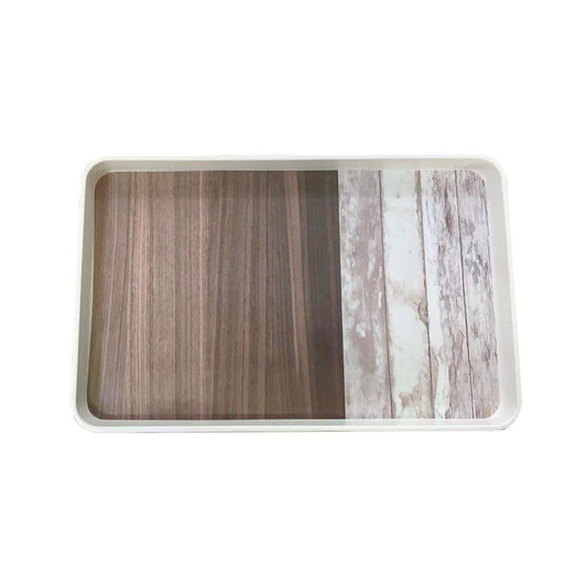 High Quality Wood Pattern Rectangular Melamine Serving Tray 30*19 cm