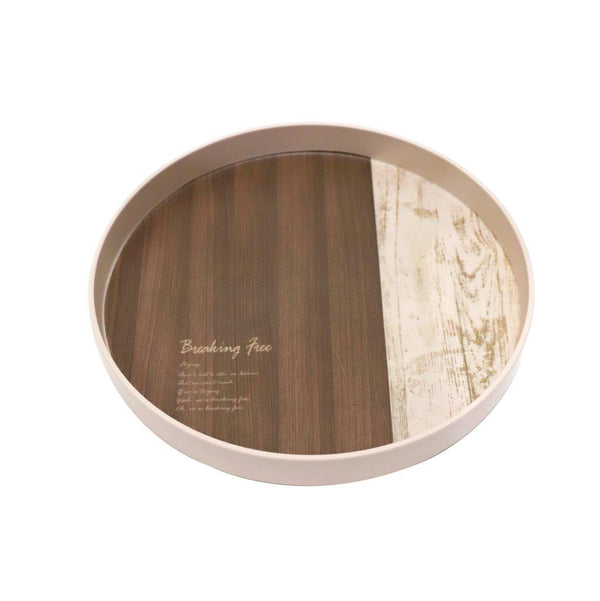 High Quality Marble Pattern Round Melamine Serving Tray 28*28 cm