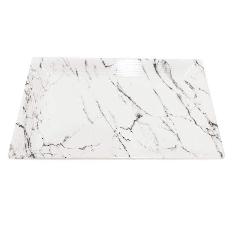 High Quality Marble Pattern Rectangular Melamine Serving Tray 51*38 cm