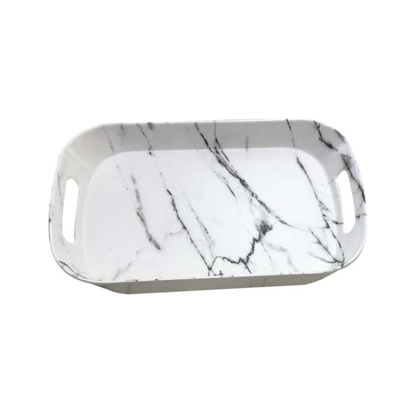 High Quality Marble Pattern Rectangular Melamine Serving Tray 43*28 cm