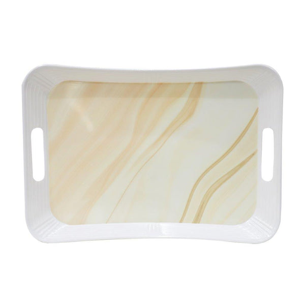 High Quality Abstract Pattern Rectangular Melamine Serving Tray 38*26 cm