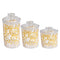 Premium Quality Airtight Acrylic Canister Set of 3 Pcs 10x2110x1710x12 cm