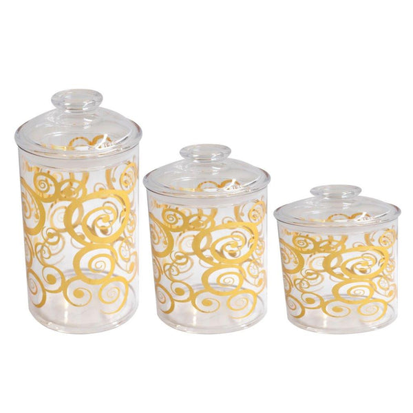 Premium Quality Airtight Acrylic Canister Set of 3 Pcs 10x2110x1710x12 cm