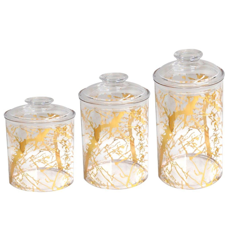 Premium Quality Airtight Acrylic Canister Set of 3 Pcs 10x2110x1710x12 cm