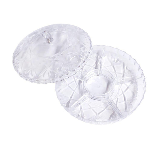 علبة حلوى أكريليك عالية الجودة لتخزين الوجبات الخفيفة والتوابل مع غطاء 31 × 15 سم