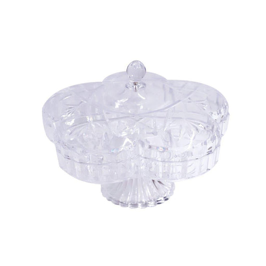 علبة حلوى أكريليك عالية الجودة مع غطاء 31 × 23 سم، صينية وجبات خفيفة لتخزين التوابل