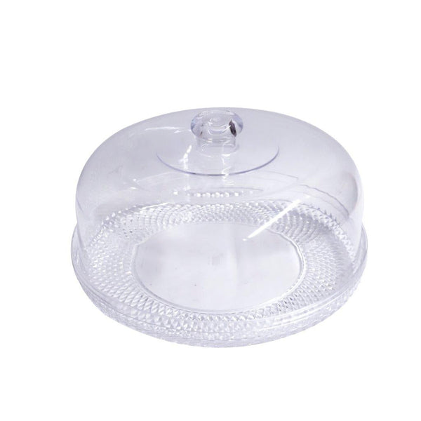 Premium Quality Acrylic Dome Cake Server with Cover 28 cm