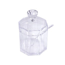 Premium Quality Acrylic Sugar Bowl Candy Jar with Spoon 9X13 cm