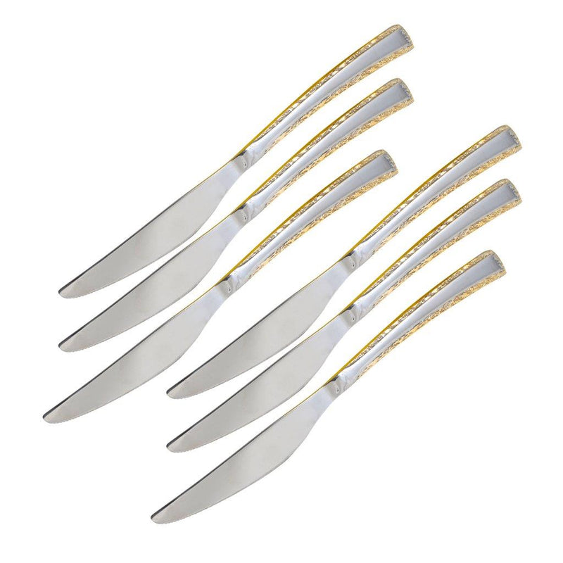 Stainless Steel Tableware Table Knife Set of 6 Pcs Kitchen Utensils 23 cm