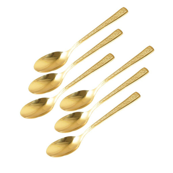 Stainless Steel Tableware Tea Spoon Set of 6 Pcs Kitchen Utensils 15 cm