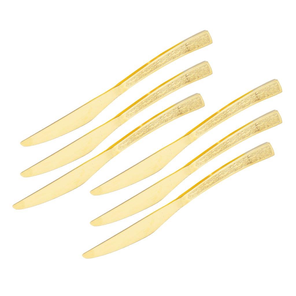 طقم سكاكين طاولة من الفولاذ المقاوم للصدأ مكون من 6 قطع أدوات مطبخ 23 سم