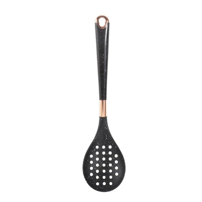 High Quality Plastic Kitchen Cutlery Utensil Spoon Set of 6 Pcs with Chrome Stand 37x15x13 cm