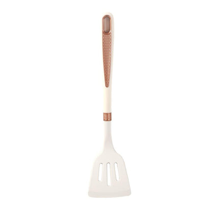 High Quality Plastic Kitchen Cutlery Utensil Spoon Set of 6 Pcs with Chrome Stand 11*17*39 cm