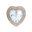 Home Decor Analog Heart Shape Modern Wall Clock 36*34 cm