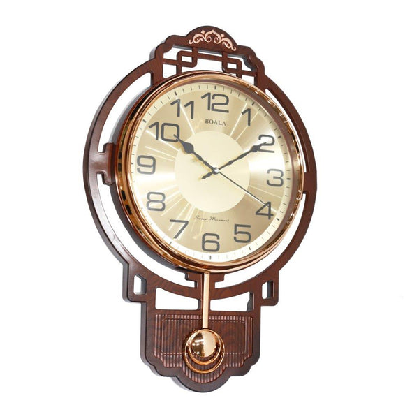 Home Decor Analog Modern Wall Clock with Pendulum 55*38 cm