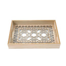 Abstract Deco Food Tray MDF Reactangle Serving Tray Set of 2 Pcs 30*40/25*35 cm