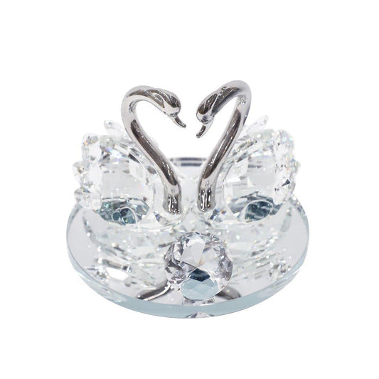 Home Decor Tabletop Crystal Swan 13*8 cm