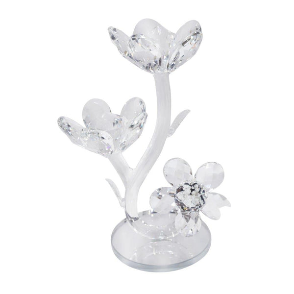 Home Decor Tabletop Crystal Flowers 25 cm