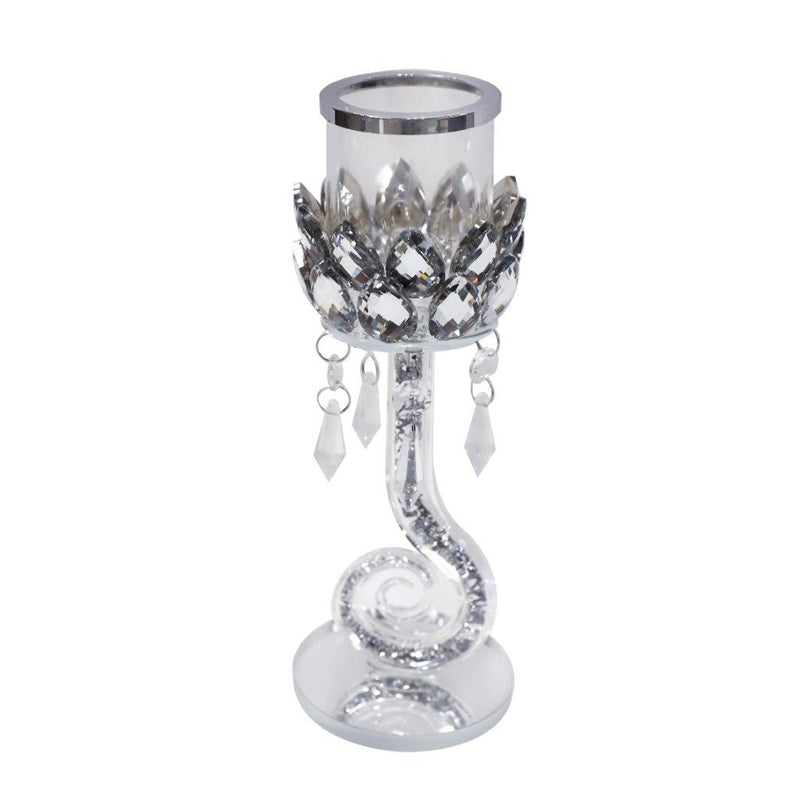 Home Decor Tabletop Crystal Candleholder 25 cm