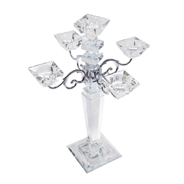 Home Decor Tabletop Crystal Candleholder 5 Arms 41.5*30 cm