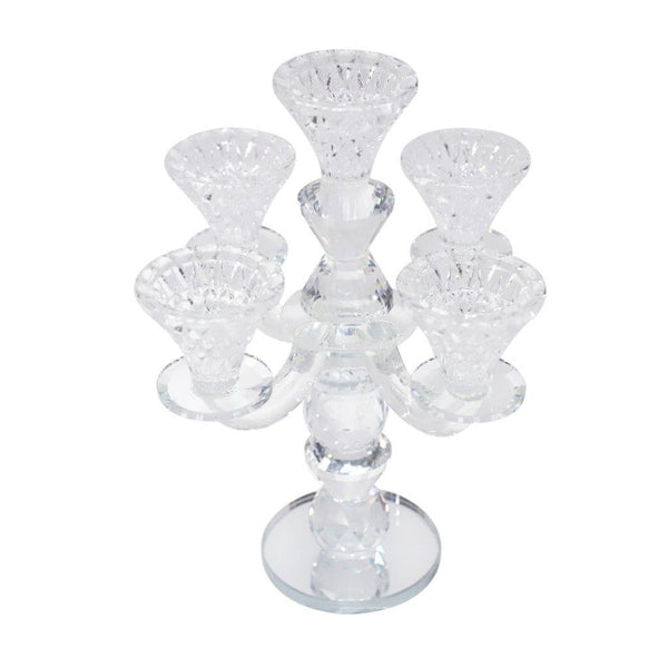 Home Decor Tabletop Crystal Candleholder 5 Arms 25.5*23 cm