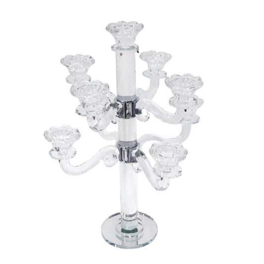 Home Decor Tabletop Crystal Candleholder 9 Arms 44 cm