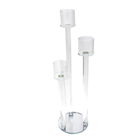 Home Decor Tabletop Crystal Candleholder 3 Arms 57 cm