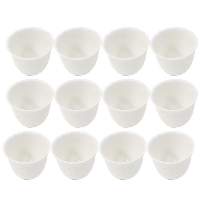 Ceramic Coffee Cawa Shafee Cup Set of 12 Pcs Abstract Print 80 cc