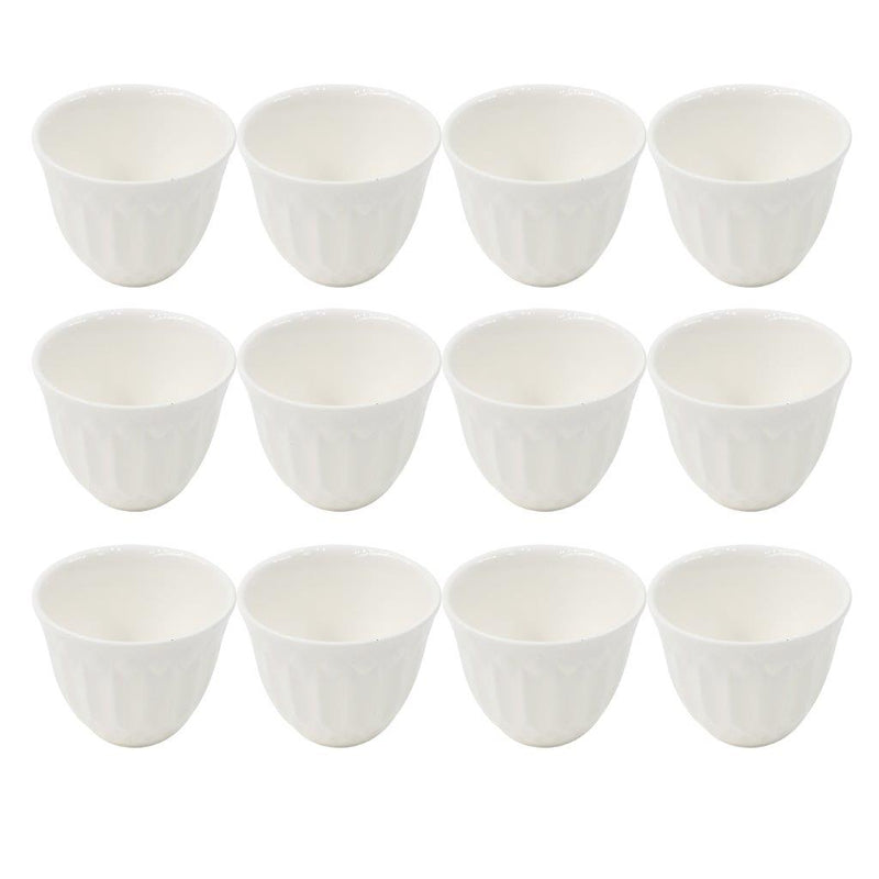 Ceramic Coffee Cawa Shafee Cup Set of 12 Pcs Abstract Print 80 cc