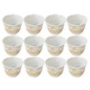 Ceramic Coffee Cawa Shafee Cup Set of 12 Pcs Abstract Print 80CC