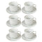 Ceramic Coffee Cup and Saucer Set of 6 Pcs Plain Design 85CC/11 cm