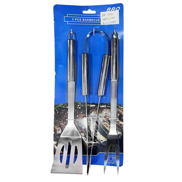 BBQ Accessories Mtal BBQ Grill Tool Set Spatula Fork 34 cm