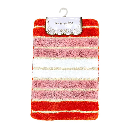 Soft Polyester Abstract Design Non Slip Water Absorbent Rectangular Bathmat 40*60 cm