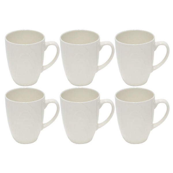 Ceramic Coffee Mug Set of 6 Pcs with Box White & Tableware 9*11 cm