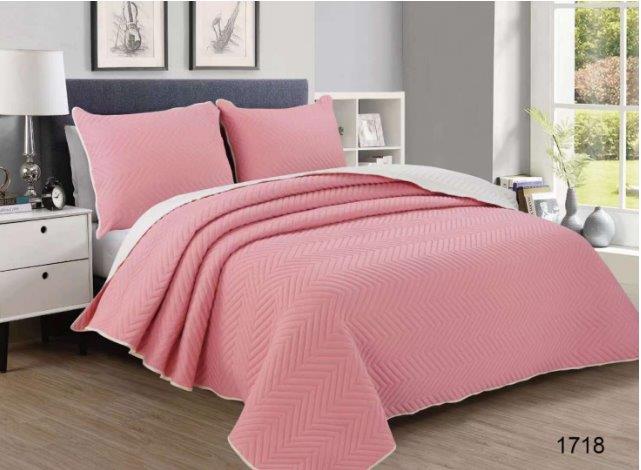 Pink Cotton Comforter Bedspread Bedding Set Bed Cover with Pillowcase Set of 3 Pcs Bed Cover 240*260