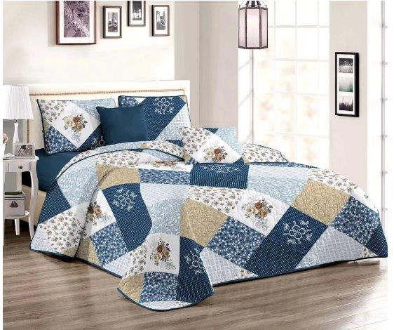 Abstract Print Cotton Comforter Bedspread Bedding Set Bed Cover with Pillowcase Set of 2 Pcs Bed Cov