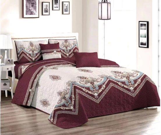 Floral Print Cotton Comforter Bedspread Bedding Set Bed Cover with Pillowcase Set of 2 Pcs Bed Cover